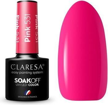 Produktbild Claresa UV LED Nagellack Kollektion Hybrid Maniküre Soak Off - 5ml Rosa Farbe Nr. 531 (Nr 531, Rosa, UV-Gel Lack)