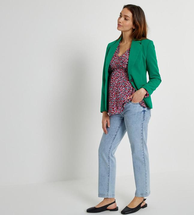 Actual product image La Redoute Collections Straight maternity jeans with high stretch insert at waistband (44)