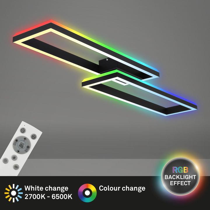 Produktbild Briloner RGB CCT LED Deckenleuchte, schwarz, LED/45W (2500 lm)