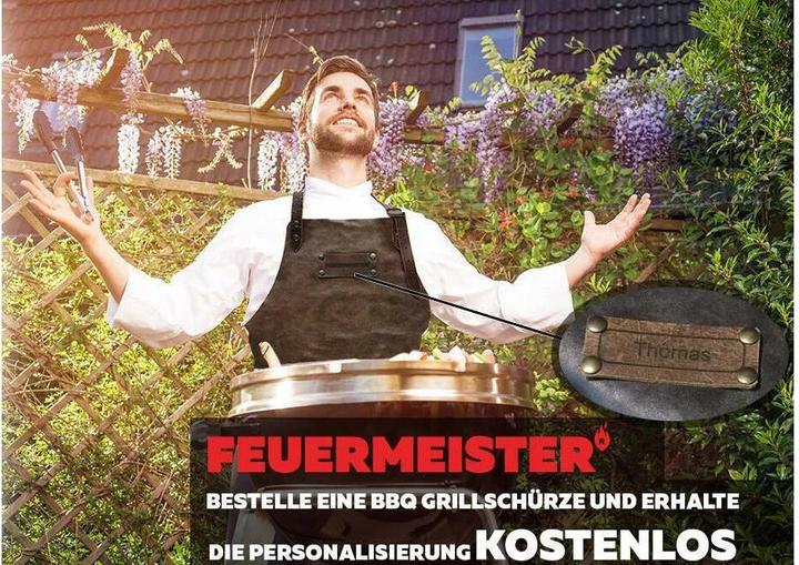 Image du produit Feuermeister Tablier de grill en cuir antique, anthracite, taille 1 (M)