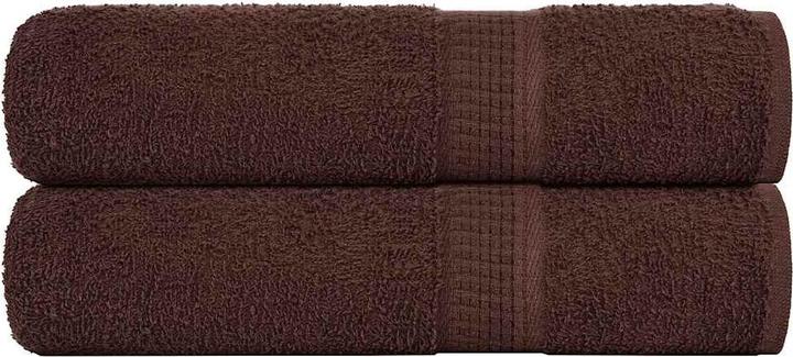 Actual product image vidaXL Towels 2 pcs. Brown 50x100 cm 360 g/m² 100% cotton Bath towel (50 x 100 cm)