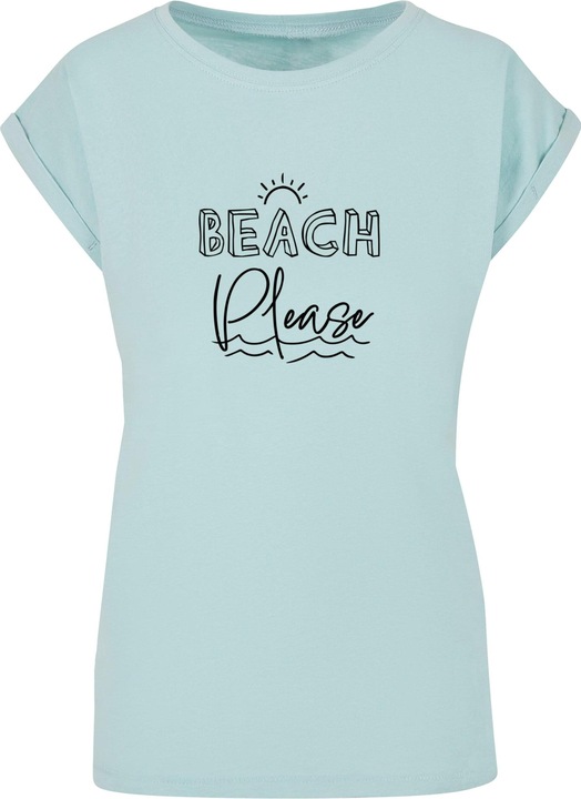 Actual product image Merchcode Ladies Beach Please Extended Shoulder Tee - 112615 (L)