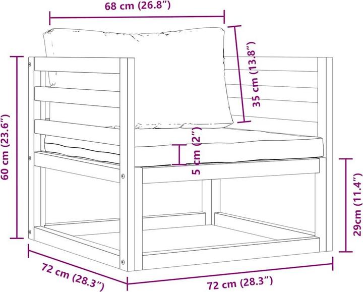 Actual product image vidaXL Gartenstuhl