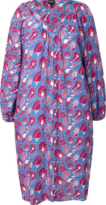 Immagine prodotto Ulla Popken Abito midi dal taglio oversize con conchiglie, scollo a V e maniche lunghe (42, 44)