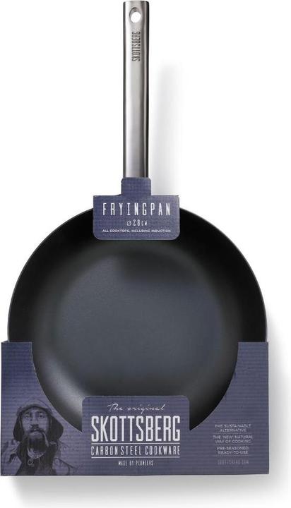 Actual product image Skottsberg Frying pan carbon steel, 28 cm diameter, stainless steel handle (28 cm, Frying pan, Carbon steel)