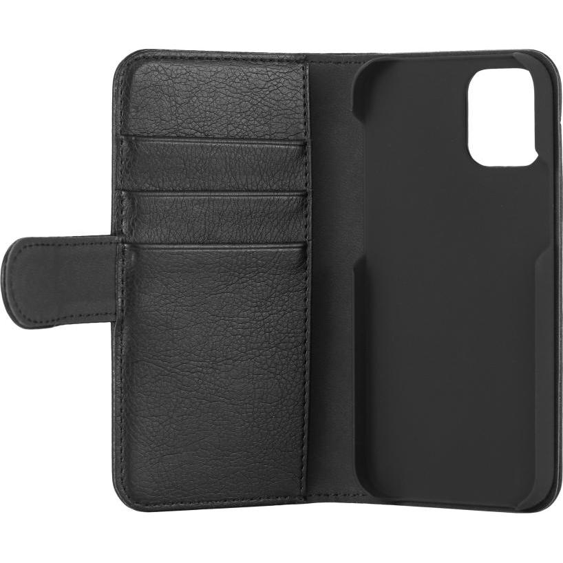 Essentials iPhone 12 mini, portafoglio in PU, 3 carte, nero (Apple iPhone 12 mini), Cover smartphone, Nero