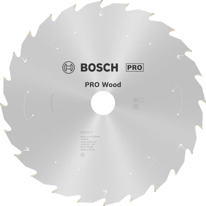 Produktbild Bosch Professional Zubehör PRO Wood cordless Kreissägeblatt, 254 x 2,2 x 30 mm