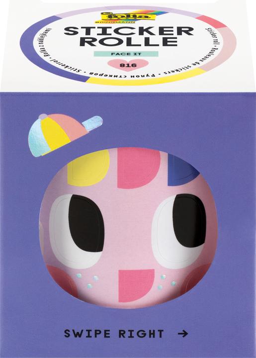 Produktbild Folia Stickerrolle "Face it", 816 Sticker (816 Sticker)