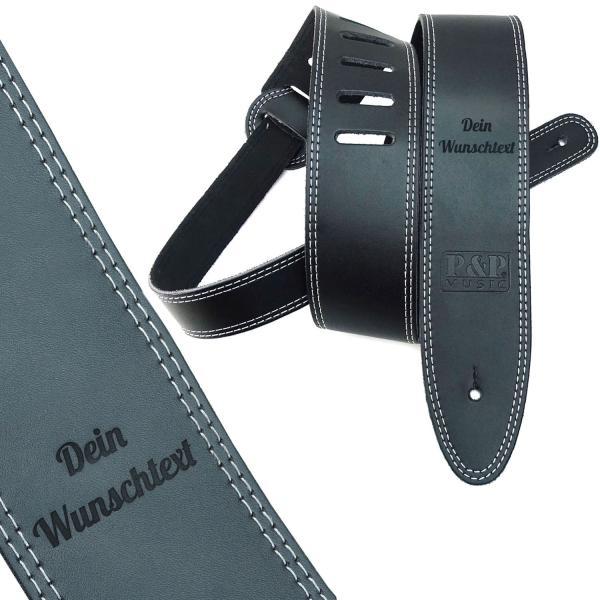 Produktbild keepdrum personalisierter Gitarrengurt aus Echt-Leder mit Gravur