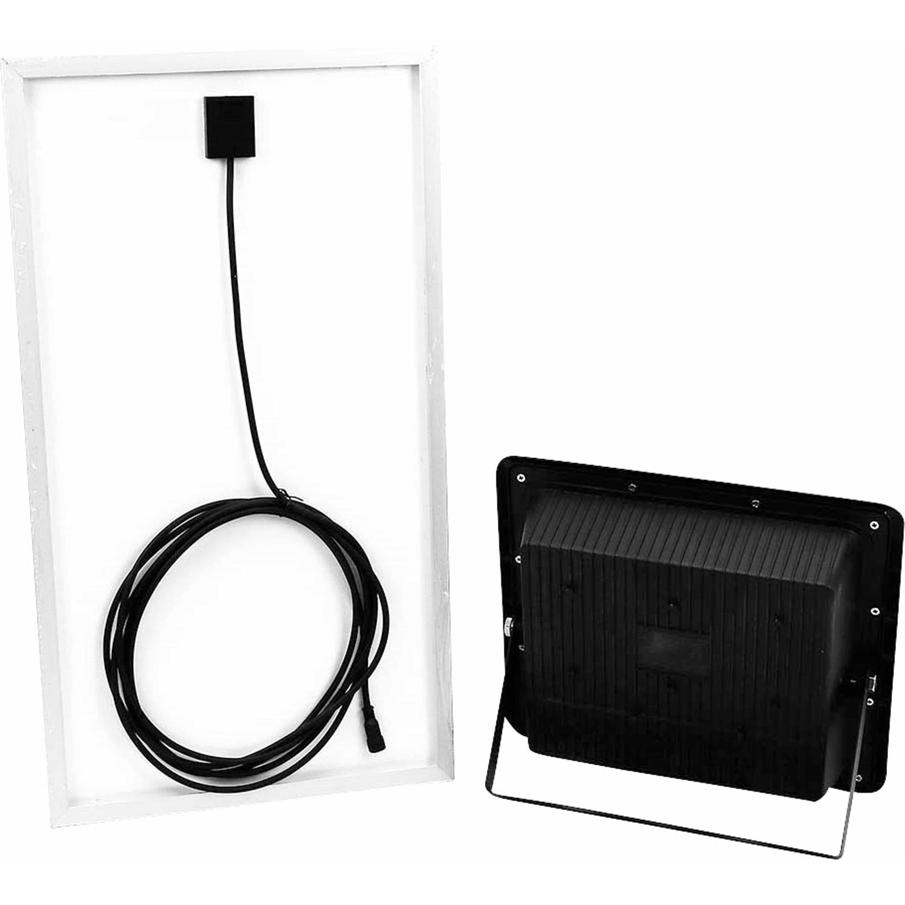 V-TAC, Fassadenbeleuchtung, VT-8578 - LED-Flutlicht mit Solarpanel 50 W 4000K (3100 lm, IP65)