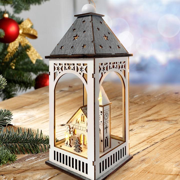 Immagine prodotto HTI-Living Lanterna di Natale a LED con chiesa (1 x)