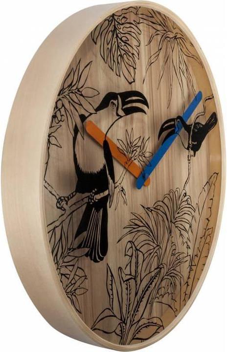Actual product image Nextime Wall clock Tropical Birds (40 cm)