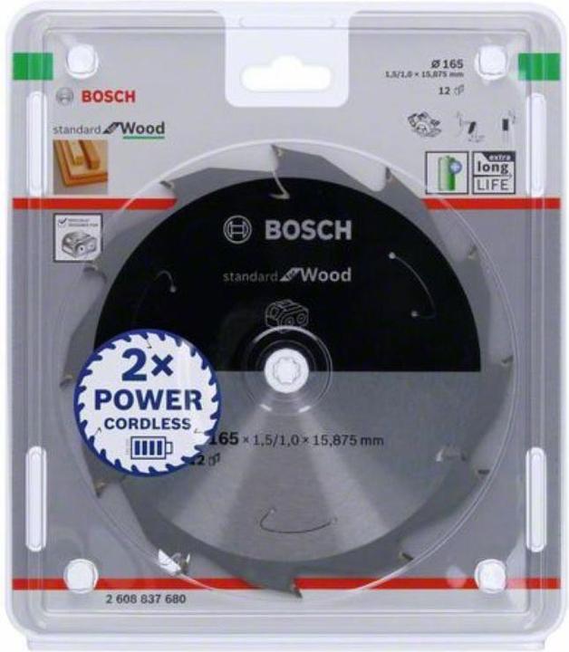 Productafbeelding Bosch Professional Zubehör Cirkelzaagblad Standaard voor hout, 165x1,5/1x30, 24 tanden