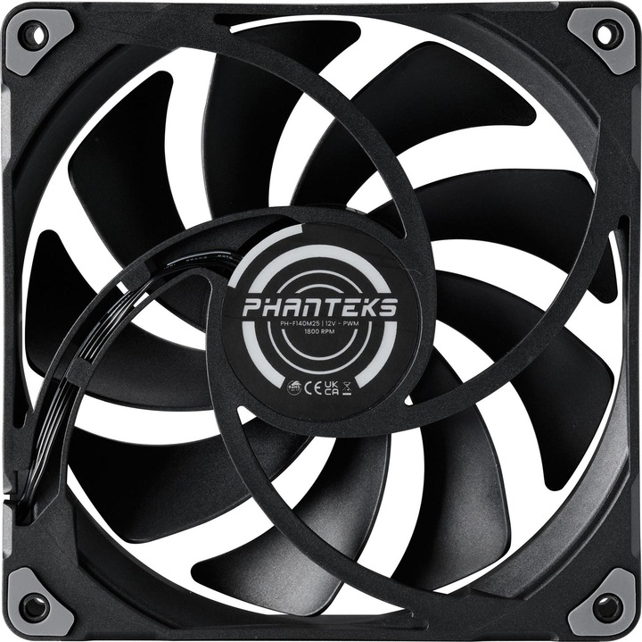 Produktbild Phanteks M25 PWM Lüfter - 140mm, schwarz (140 mm, 1 x)
