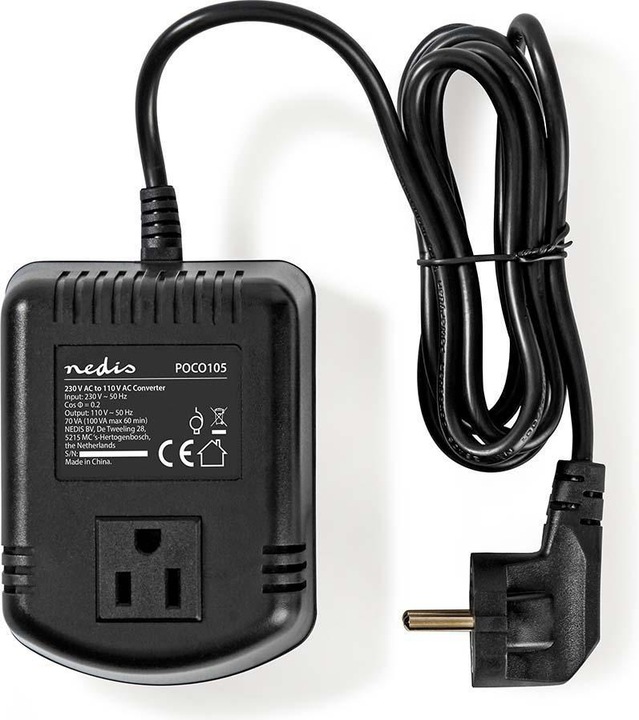Produktbild Nedis Stromwandler Umrichter - Netzstromversorgung - 230 VAC 50 Hz - Ausgangsspannung: 110 VAC - 1