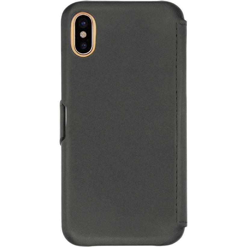 Thumbnail - Noreve Lederschutzhülle horizontal (Apple iPhone XS), Smartphone Hülle, Schwarz