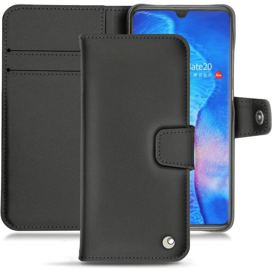 Noreve Lederschutzhülle Wallet (Huawei Mate 20), Smartphone Hülle, Schwarz