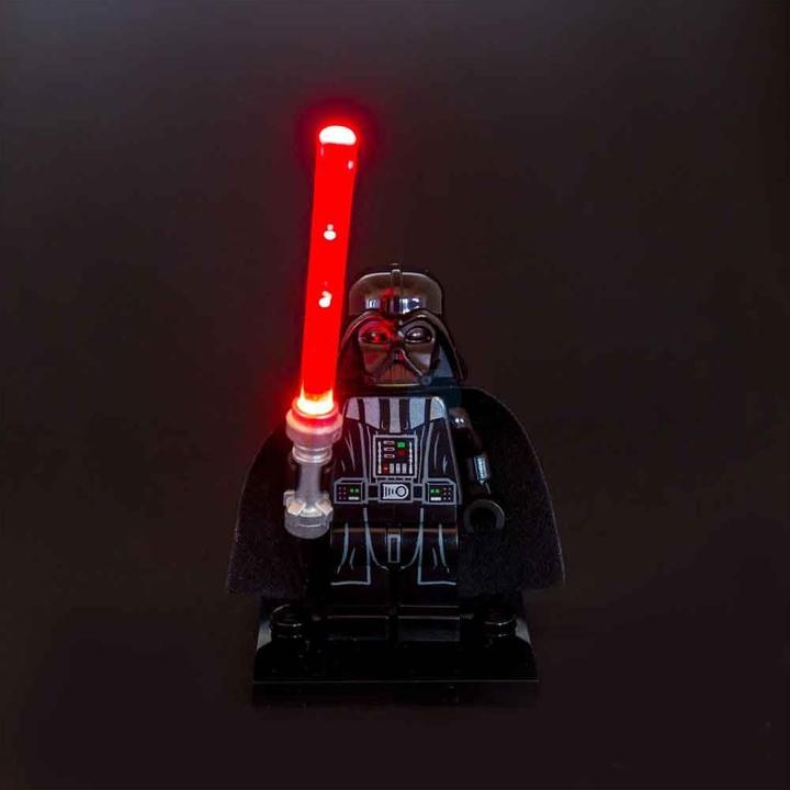 Light my bricks LED Beleuchtung für LEGO® Start Wars Lichtschwert - Rot (5 cm Kabel)