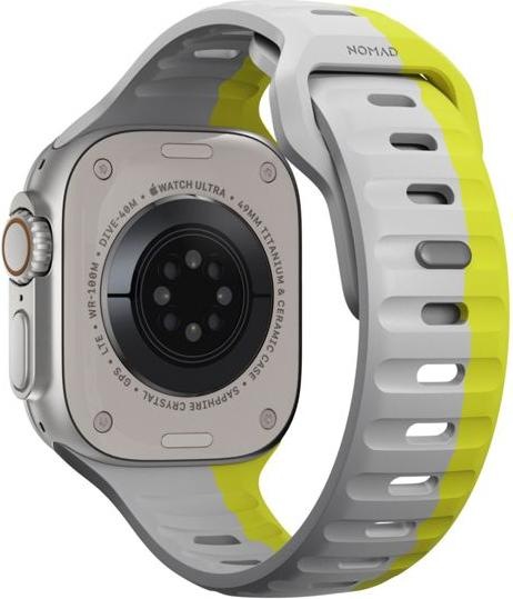 Immagine prodotto Nomad Cinturino sportivo 42/44/45 mm bicolore Lunar Gray/High Volta (Elastomero fluorurato, 44 mm)