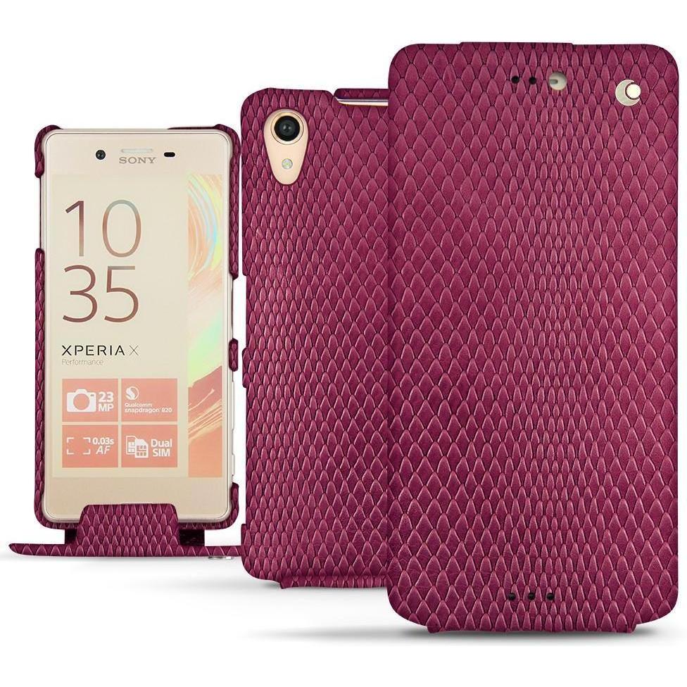 Noreve Lederschutzhülle vertikal (Sony Xperia X Performance), Smartphone Hülle, Rosa
