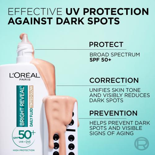 Actual product image L'Oréal Paris L'Oreal Paris Bright Reveal Brightening Tinted Fluid Spf 50+ Daily Fluid 50 Ml (Body cream, 50 ml)