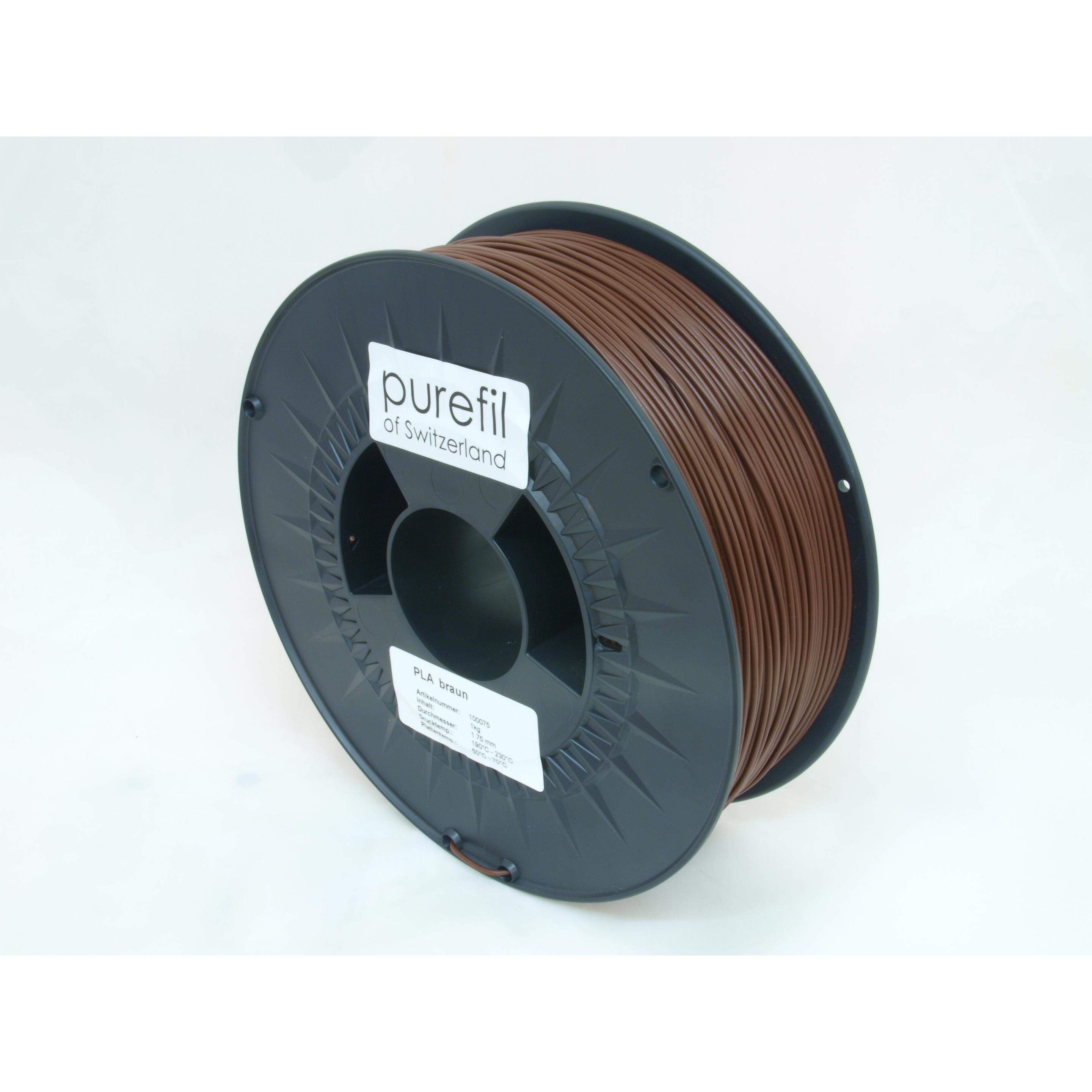 Thumbnail - Purefil Filament (PLA, 1.75 mm, 1000 g, Braun), 3D Filament, Braun