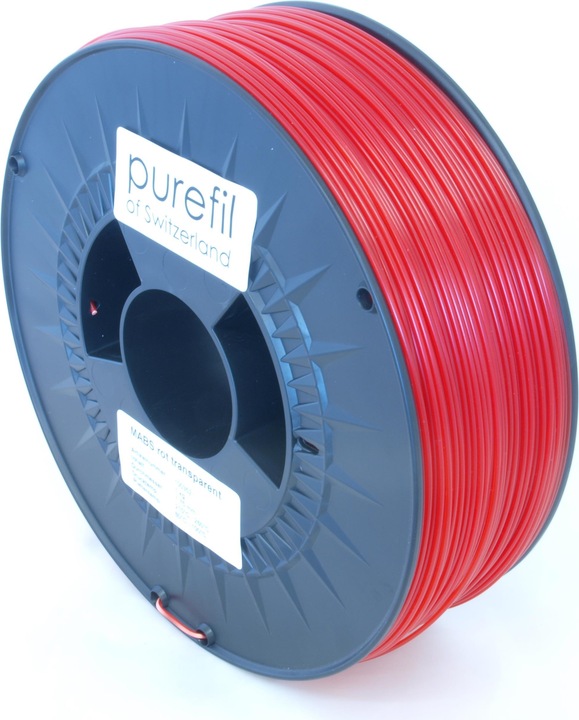 Actual product image Purefil Filament (MABS, 1.75 mm, 1000 g, Red)