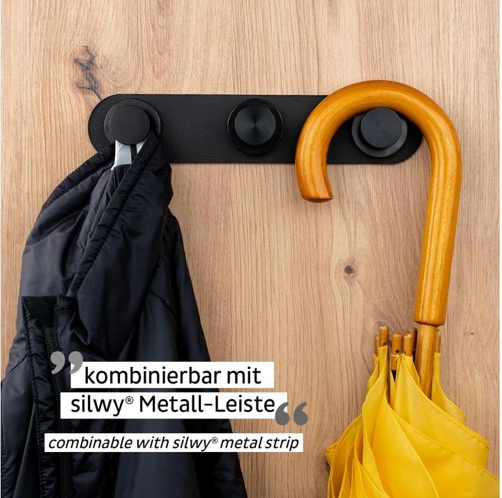 Actual product image Silwy Magnetic hook 1 piece, black (1x)