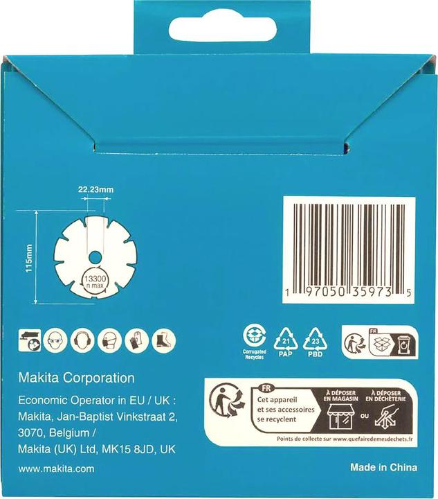 Productafbeelding Makita Diamak 115mm Diamanttrennscheibe