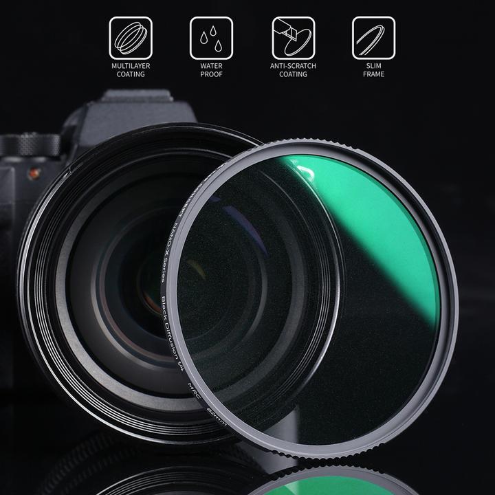 Productafbeelding K&F Concept Filter K&F Filter Dyfuzijny HD Black Mist 1/4 K&F 40,5 mm 40,5 mm (40.50 mm, Zwarte nevelfilter)