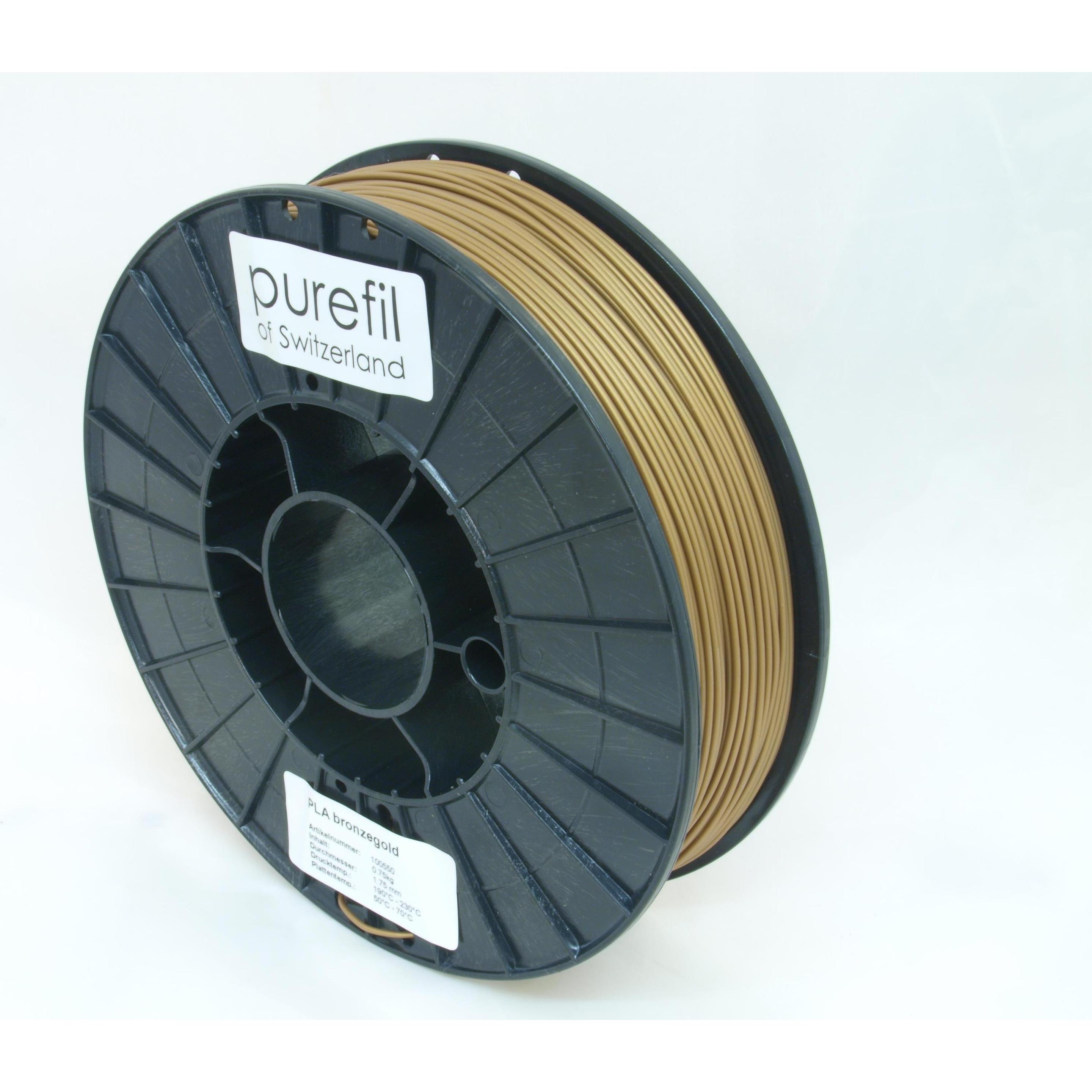 Thumbnail - Purefil Filament (PLA, 1.75 mm, 750 g, Gold), 3D Filament, Gold