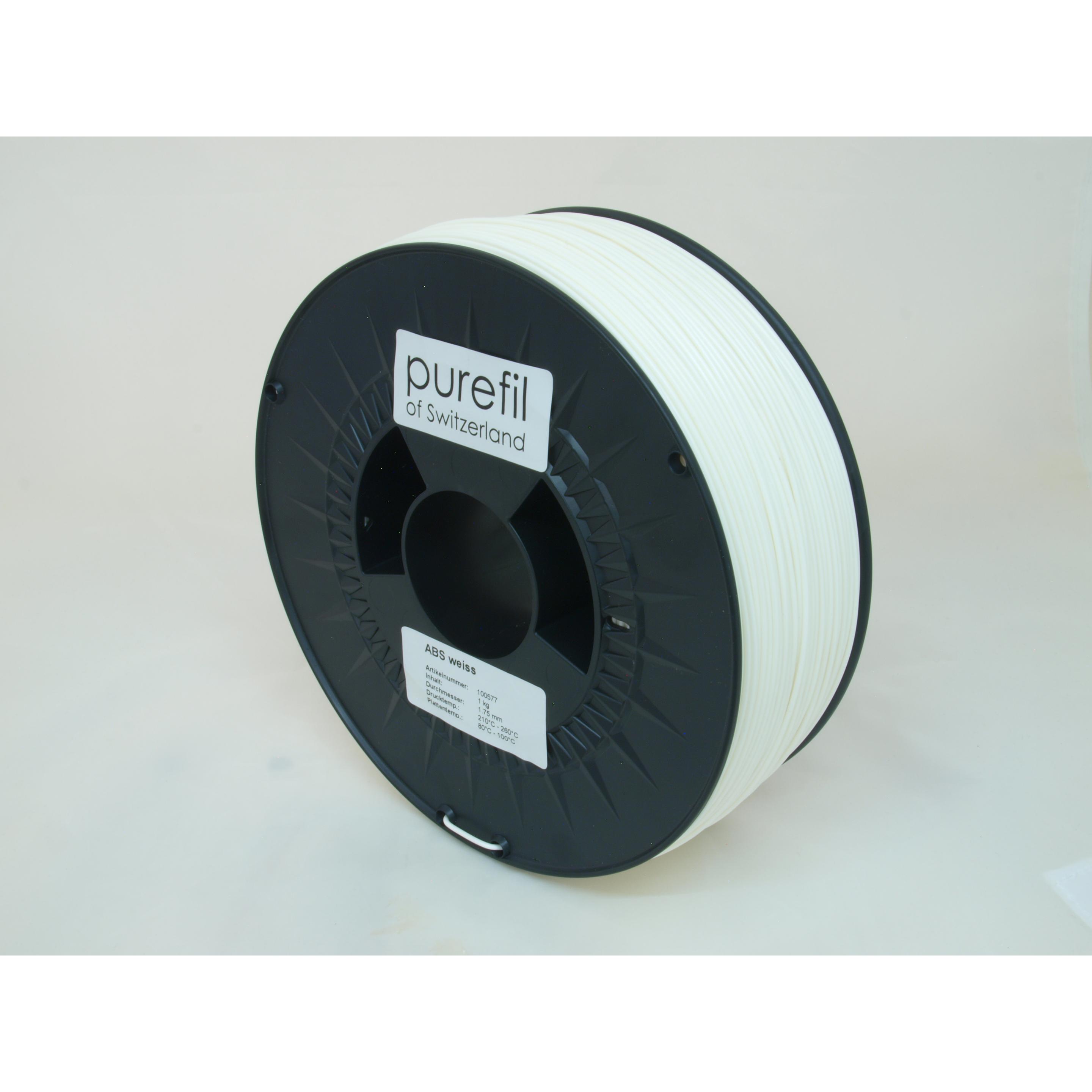 Thumbnail - Purefil Filament (ABS, 1.75 mm, 1000 g, Weiss), 3D Filament, Weiss