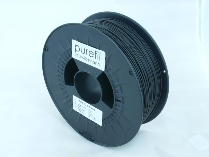 Actual product image Purefil Filament (TPC, 1.75 mm, 1000 g, Black)