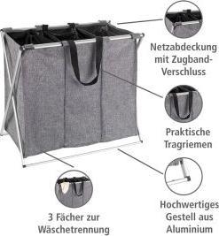 Image du produit Wenko Trio Gris (130 l)