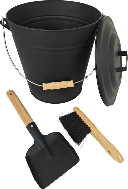 Actual product image Relaxdays Ascheeimer mit Feger & Schaufel