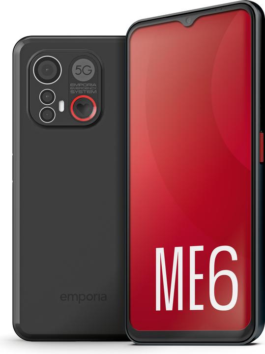 Image du produit Emporia ME6 (5G) avec bouton de panique (128 Go, Noir, 6.58", SIM simple, 5G)