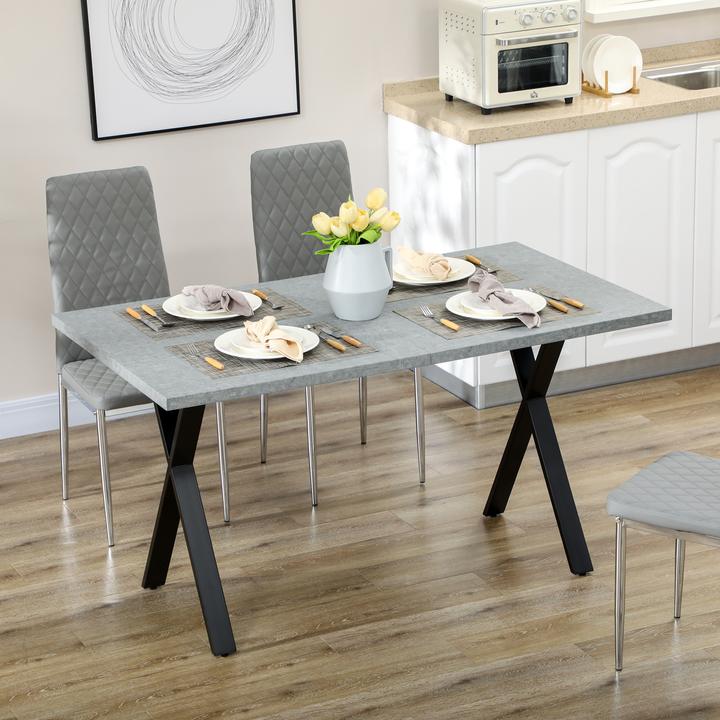 Actual product image Homcom Dining table with steel legs (140 x 80 x 76 cm)