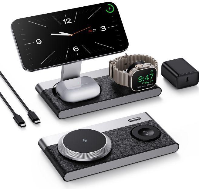 Choetech 4in1 Wireless Ladestation MagLeap mit Nachtlicht (15 W)