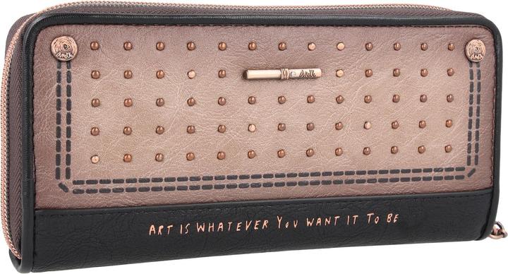 Actual product image Anekke Shoen Black wallet RFID protection 21 cm