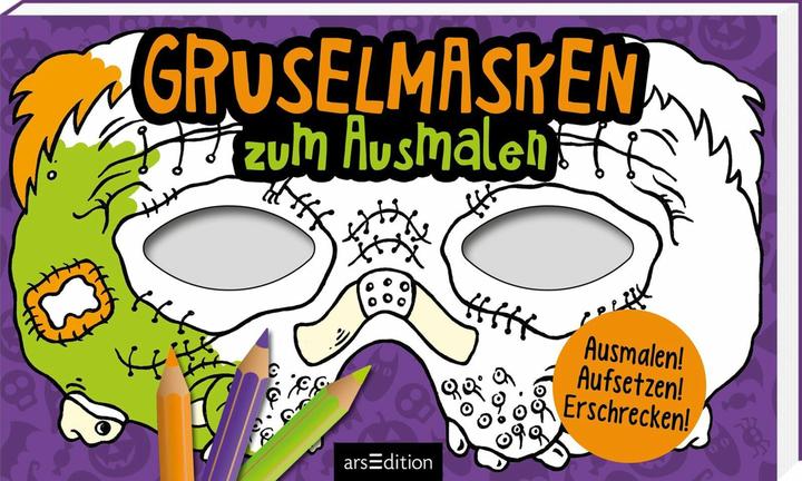 Produktbild Gruselmasken zum Ausmalen