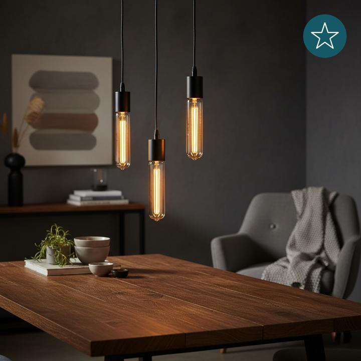 Immagine prodotto Luxula Lampada a filamento LED, Linea tubo ambra, E27, 2W, 65lm, 1800K (E27, 65 lm, 1 x)