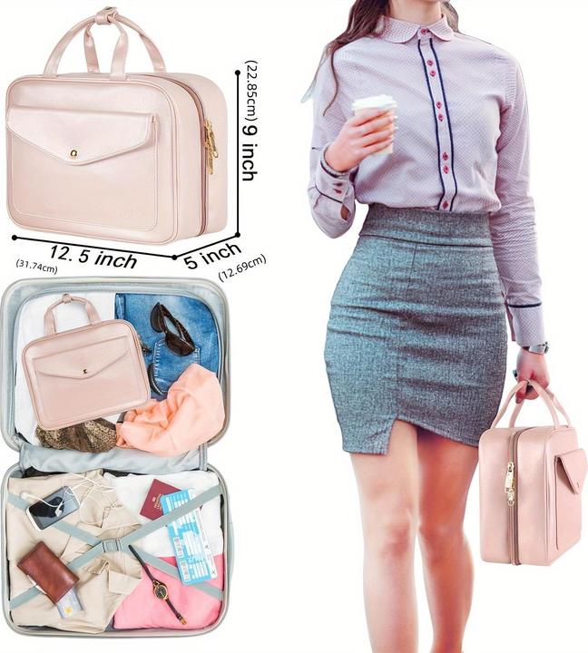 Image du produit Only-Bags.Store Trousse de toilette, sac de 9 litres avec poignée en métal, grands sacs à cosmétiques, plusieurs (9 l)