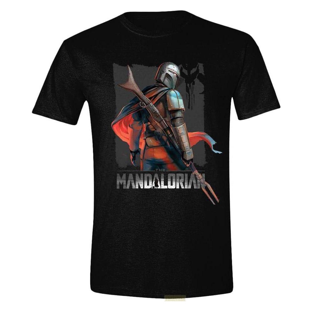 Death Note, Unisex, Shirts, Star Wars The Mandalorian T-Shirt Mando Pose (L), Schwarz, (L)