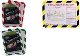 Produktbild Tarifold BIELLA Rahmen-Sichttafel Safety A4 rot/weiss selbstklebend (A4)