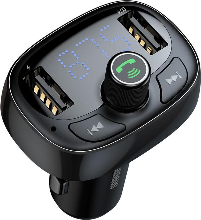 Actual product image Baseus Transmitter FM T-typed S-09 Bluetooth (black)