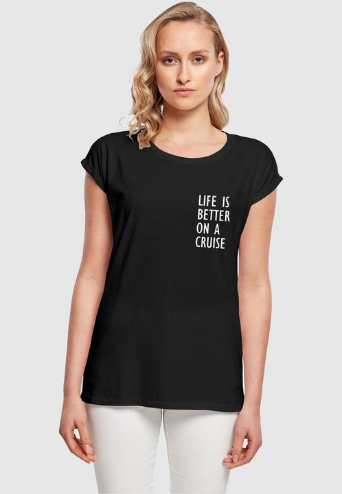 Produktbild Merchcode Ladies Life Is Better Extended Shoulder Tee - 113659 (L)