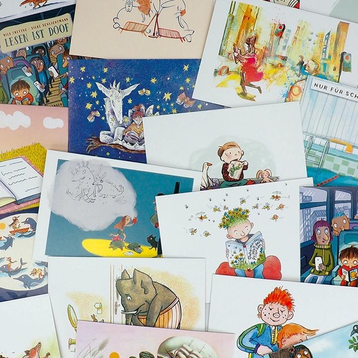 Produktbild Lesen ist doof Postkarten-Set (18 Stk.)