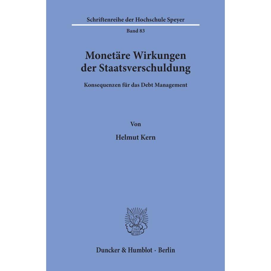 Monetäre Wirkungen der Staatsverschuldung., Fachbücher