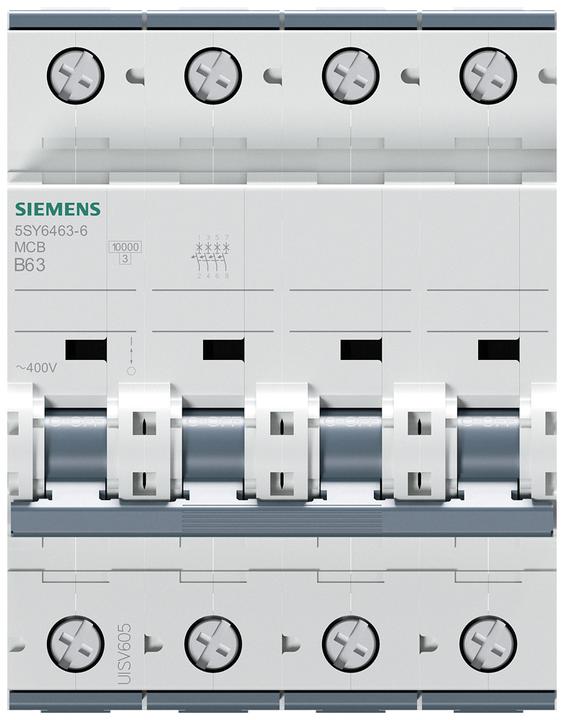 Produktbild Siemens Leitungsschutzschalter UC B 63A 4p 400V 5SY6463-6