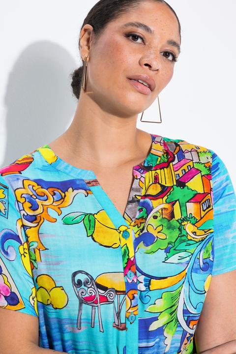 Immagine prodotto Miamoda Kleid, A-Linie, Italien-Muster, Saumvolant (54)